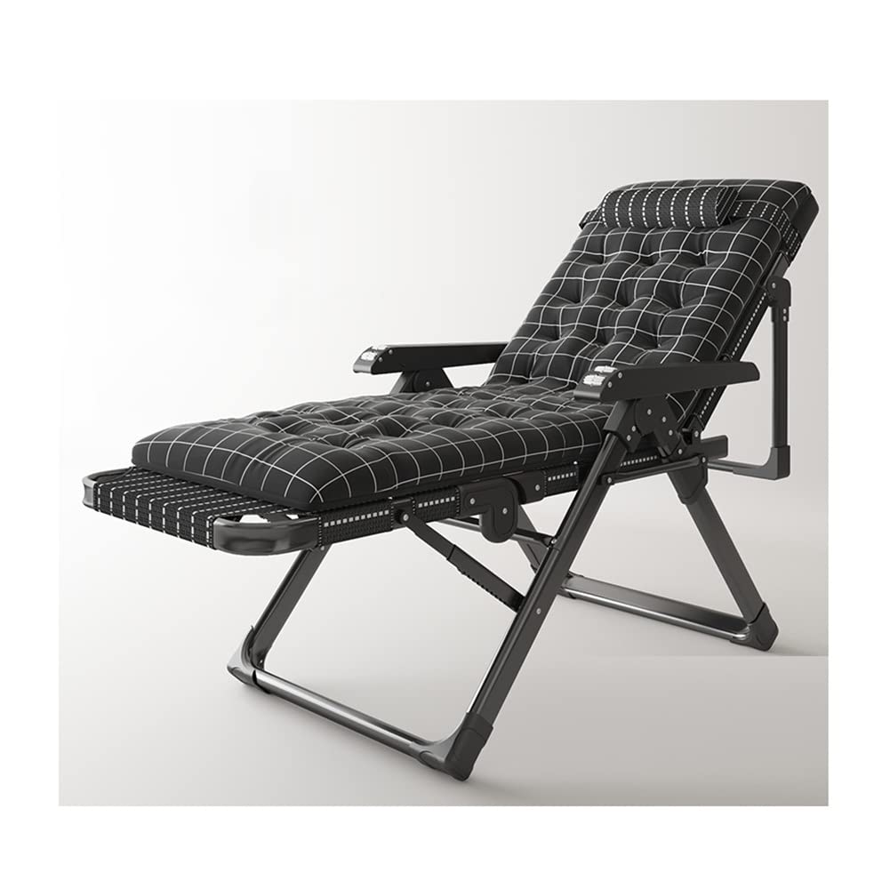 Fauteuil inclinable zéro gravité pliable et robuste avec coussin pour jardin