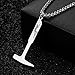 Collier Pendentif Bijoux Collier Pendentif Hache d'escalade en Acier Inoxydable Colliers Marteau Noir Bijoux Meilleur Cadeau pour Hommes-Argent