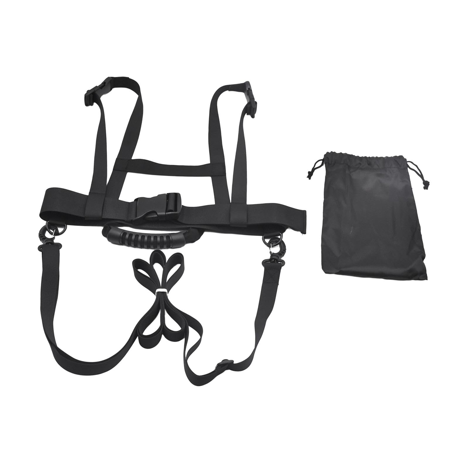 Harnais de ski et de snowboard pour enfants - Pour enseignement du ski et du ski - Noir - 30-52 cm