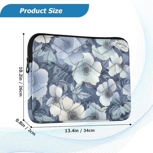 Funda para portátil azul con flores poppy 13-14 pulgadas miniatura 3