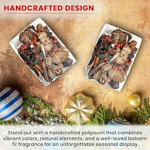 Winter Potpourri Bag Natural Woodland Blend for Christmas Home Decoration Long Lasting Fragrance Perfect for Bathroom Decor and Balsam Fir and Pine Scented Vase Ball Filler