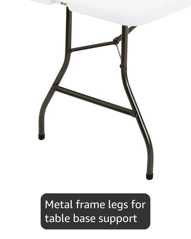 Amazon.com: COSCO 8 ft. Fold-in-Half Banquet Table w/Handle, White