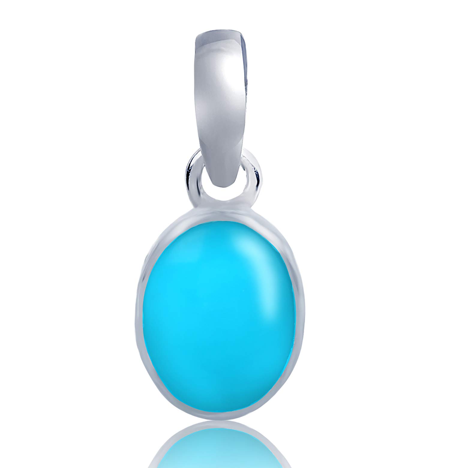 Arihant Gems & Jewels 4.25 Ratti Turquoise (Firoza) Gemstone with 925 Silver Pendant | Natural and Certified | Astrological Gemstone | Unisex Both for Men & Women (B07NYF9CT5) Amazon Price History, Amazon Price Tracker