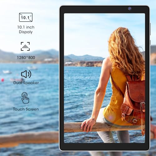 Image of 10 Inch Tablet, Android OS, 2GB RAM + 32GB Storage, Quad-Core Processor, 6000mAh Battery, 10.1 inch HD IPS Display, Wi-Fi 6, Dual Camera, Silver