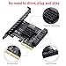 immagine 1MZHOU Scheda PCIe Sata X4 di Espansione a 6 Porte, Chip ASM1166 a 6 Porte, Supporta 6 Dispositivi Sata 3.0 Convertitore Adattatore Integrato per PC Desktop