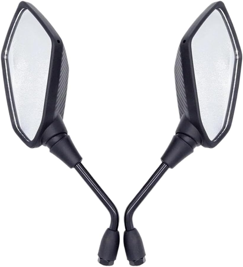 1 Pair Universal 10mm Motorcycle Rearview Mirrors Compatible with Street Triple, Speed Triple, Tiger 800