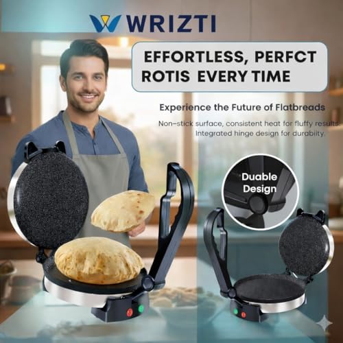 Image of Roti Maker 950W Multi Maker Electric Automatic With 8.5 Inch Plate | Complete Roti /Chapati /Khakra Maker for Home | 1 Year Warranty