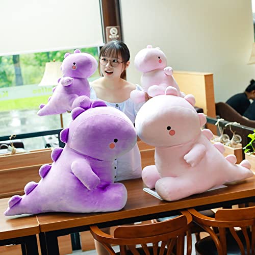 Image of VHYHCY Cute Dinosaur Plush Toys, Fat Dinosaur Stuffed Animals Toys Dolls, Soft Plush Stuffed Animal Dino Plushie, Birthday Gifts for Kids Girl Boys Purple 12 inch