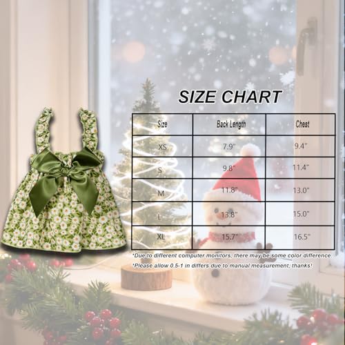 Dog Dress Little Daisy Princess Style Skirt for Small Dogs Bow Decor Dresses Puppy Summer Floral Skirts Outfits - Image 6