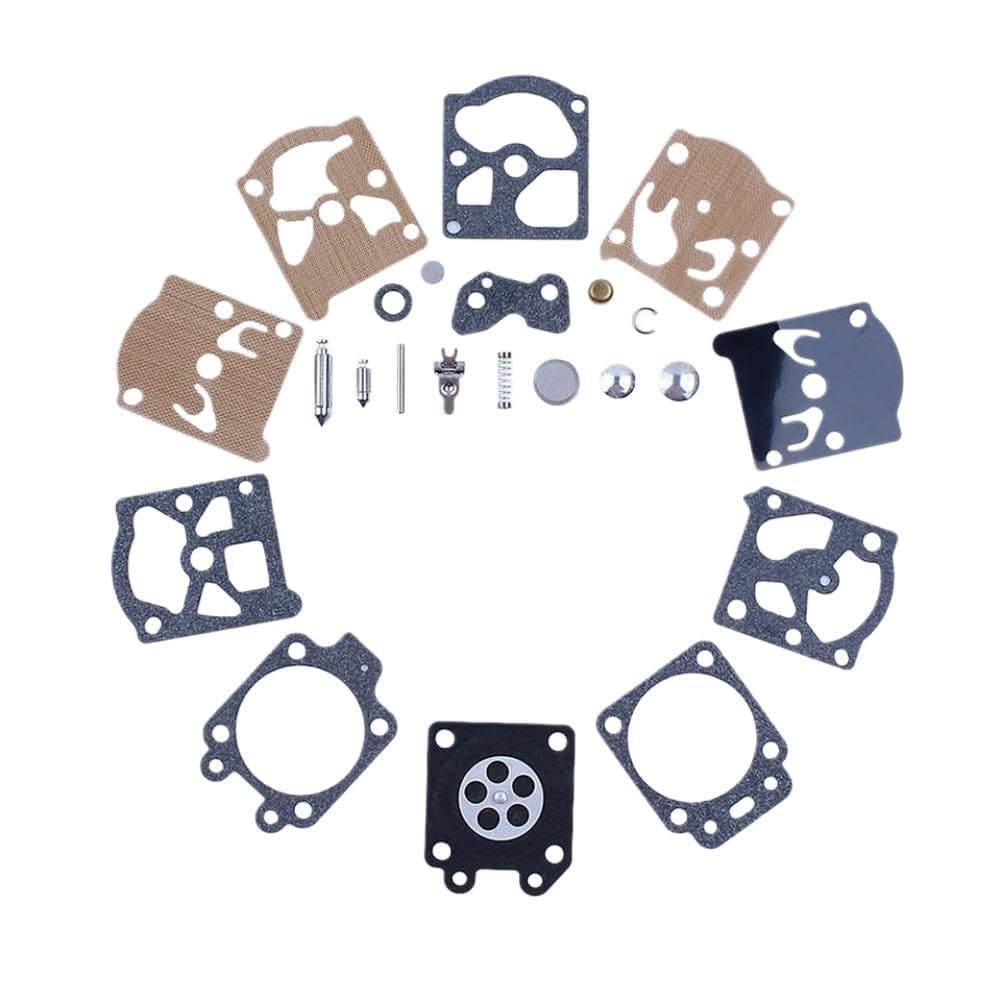 Zdwmkzggz K20-Wat-10Set Carburetor Repair Rebuild Kit Compatible With K20-Wat 55 51 455 460 Rancher Pro 026 Chainsaw(K20-Wat-10Set)