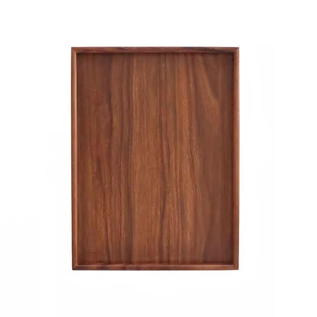 Vassoio Portata Vassoio in Legno massello da tè Rettangolare Tazza for Uso Domestico for Tazza d'Acqua Caffetteria Ristorante Dessert for Alimenti Occidentale Svuotatasche
