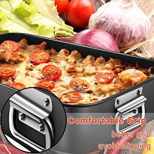 Mobzio Lasagna Pan Deep, Baking Pan For Oven, 16X12X3 Inch Baking Dishes For Oven, Roasting Pan Brownie Pan With Handles, Rectangle Cake Pans Sets For Baking, Deep Baking Pan, Nonstick Bakeware Set #TOP1