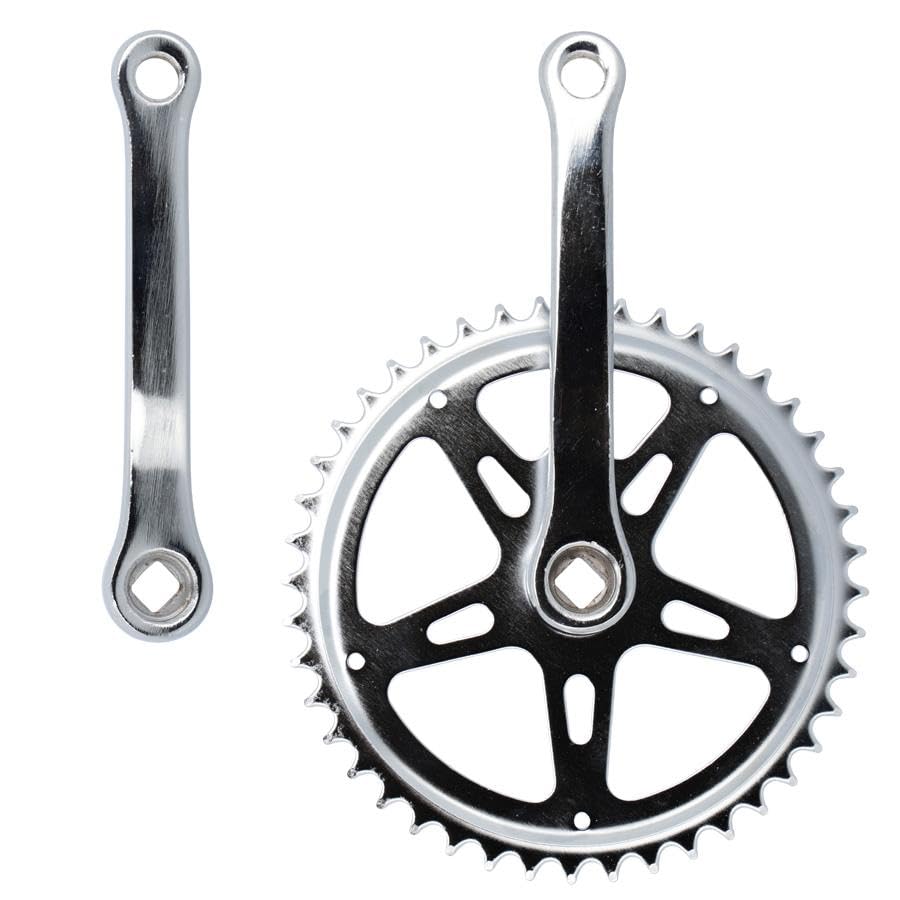 Pédalier vélo 44 dents anti déraillement manivelle 150mm en acier
