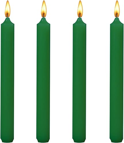 Paquete de 4 velas cónicas de 8 pulgadas, velas cónicas metálicas en espiral, sin perfume, sin goteo y sin humo, decoración del hogar, cena, fiesta,