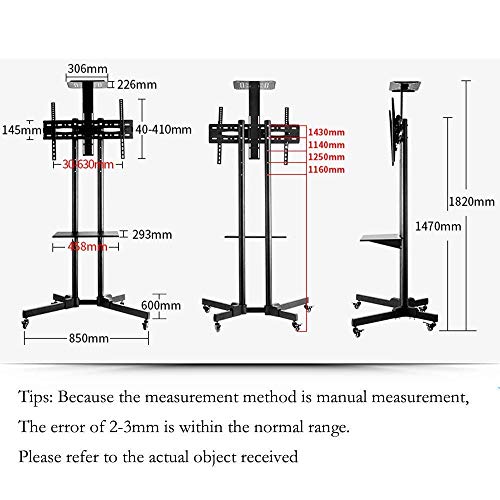 Soporte Universal para TV con Ruedas y Altura Ajustable miniatura 4