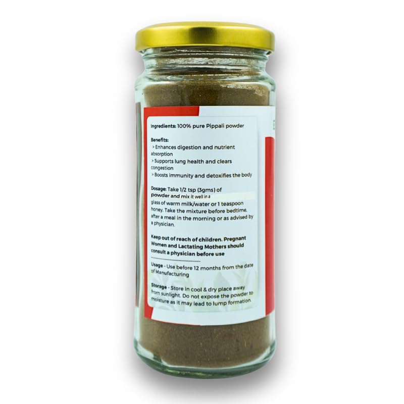 Matritva Care Pippali Ayurvedic Powder Long Pepper for Digestion, Respiratory Support & Immunity (100g) | Natural Detox & Metabolism Booster | 100% Pure, Herbal & No Additives - Image 2 thumbnail
