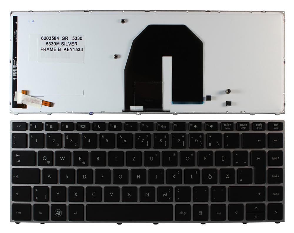 Clavier HP ProBook 5330m Réparer Touches Bloquées Allemand Argent