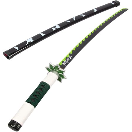 Amazon Co Jp 鬼滅の刃 不死川実弥 刀 Abs 風柱 不死川 日輪刀 きめつのやいば しなずがわ さねみ にちりんとう 不死川の刀 コスプレ かたな おもちゃ刀 丸形鞘 竹刃 鬼殺隊 木製 完成度高い 104cm 模造刀 模擬刀 剣 武器 不死川実弥刀 ホーム キッチン