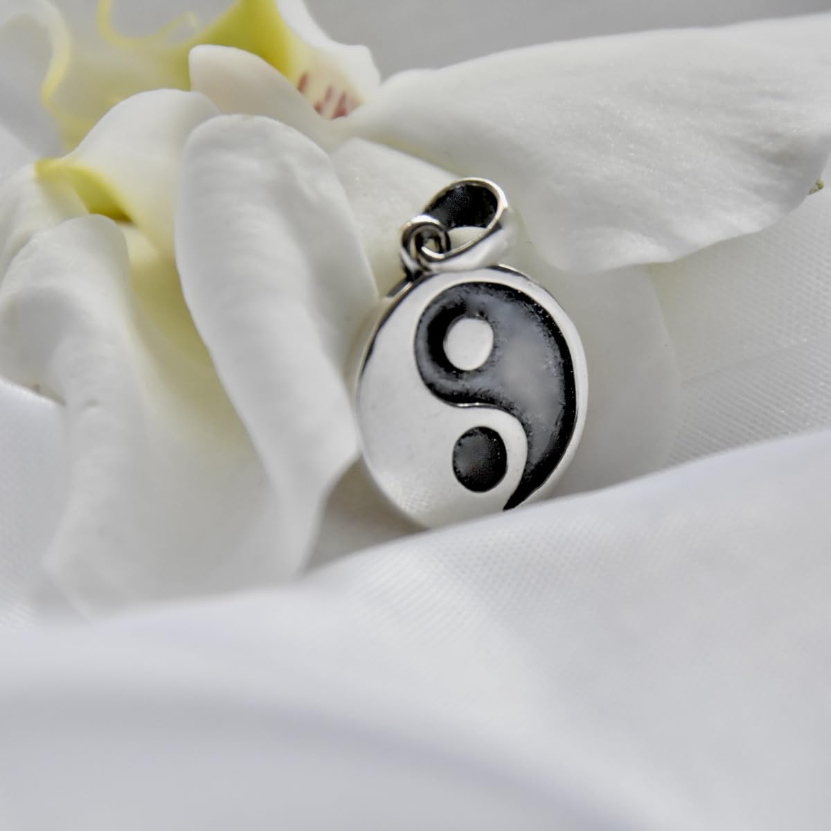 Yin Yan Symbol Anhänger Sterling Silber 925 Yoga Spirituelle Schmuck SALE !
