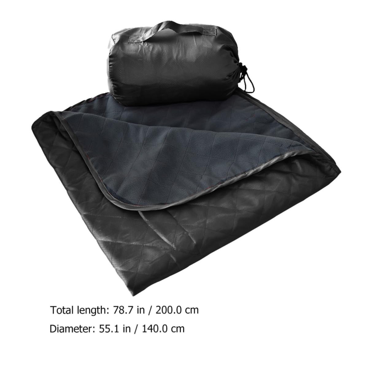 SHINEOFI Manta de Vellón Plegable para Exteriores, Negro