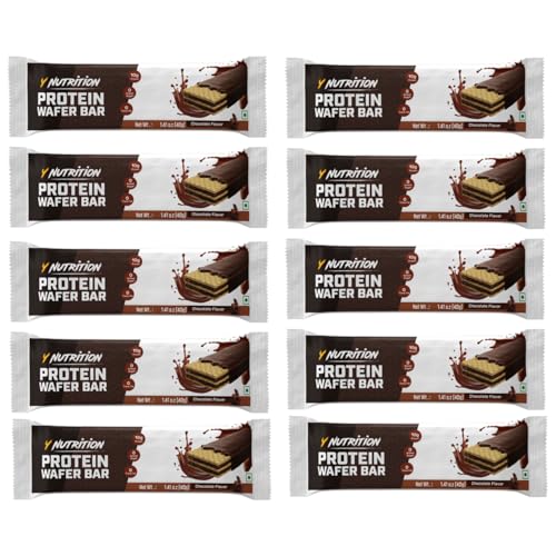 Image of Bevzilla Nutrition Protein Wafer Bar | 10g Whey Protein & Low Sugar | Chocolate Flavor | Daily Protein Snack | High Energy & Nutrition Bars | 40g Each, Pack of 10