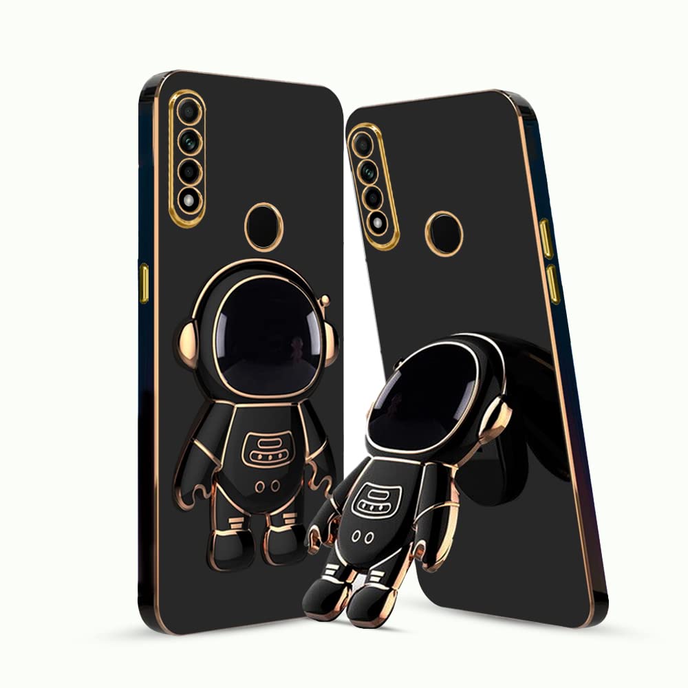 KARWAN®️ 3D Astronaut with Folding Stand Back Cover Case Compatible for Oppo A31 | Slim electroplated case | Stand case | Soft TPU | Space Astro Theme | Camera Protection-Black (B0C23ZZJ2X) Amazon Price History, Amazon Price Tracker