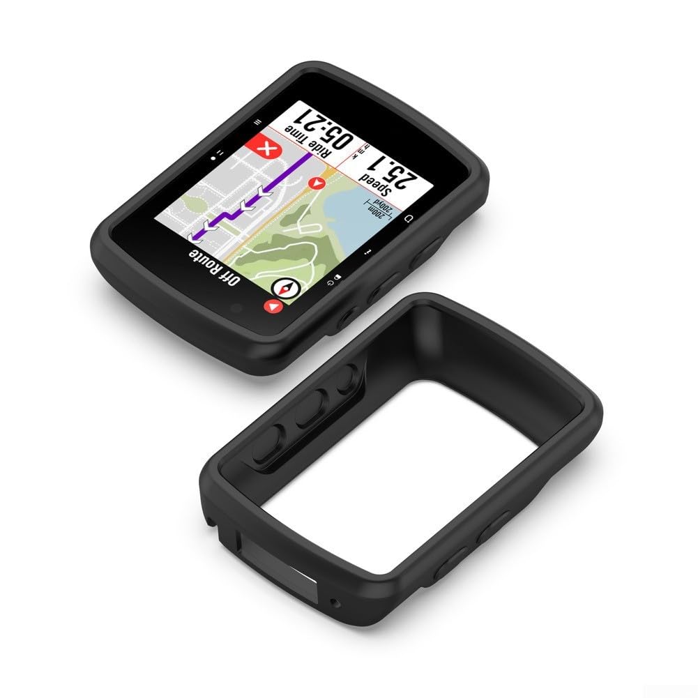 Coque en silicone compatible avec Bryton Rider R550 et R650 offrant une protection fiable sans encombrement supplémentaire (noir)