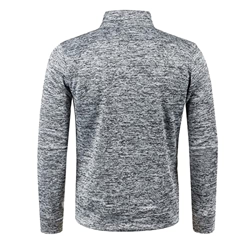 Generisch Herren Strickjacke Leichte Jacke Langarm Übergangsjacke Dünne Sportjacke mit Reissverschluss und Taschen Trainingsjacke Softshelljacke Warmes Fleece Sweatshirt Sweatjacke ohne Kapuze