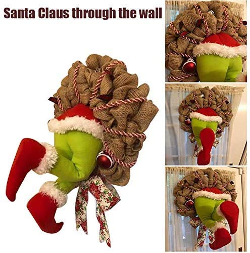 Ghirlanda del Ladro di Natale - Decorazione Creativa per Babbo Natale in Iuta