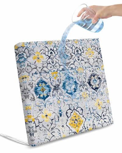 Hokiten Vintage Ethnic Outdoor Cushion Chair Cover Set of 4 - Waterproof Couch Seat Covers, Morocco Boho Farmhouse Abstract Texture Patio Furniture Protector Slipcovers for Sofa/Garden/RV, 20