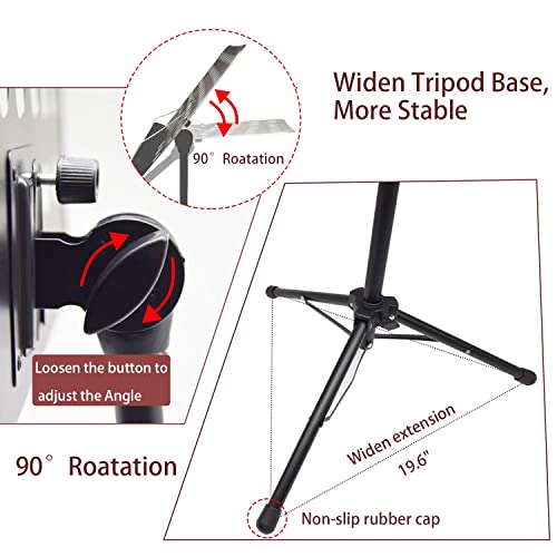 Image of Sheet Music Stand, Music Stand for Sheet Music High Stability, Height Adjustable Music Sheet Stand with Carrying Bag