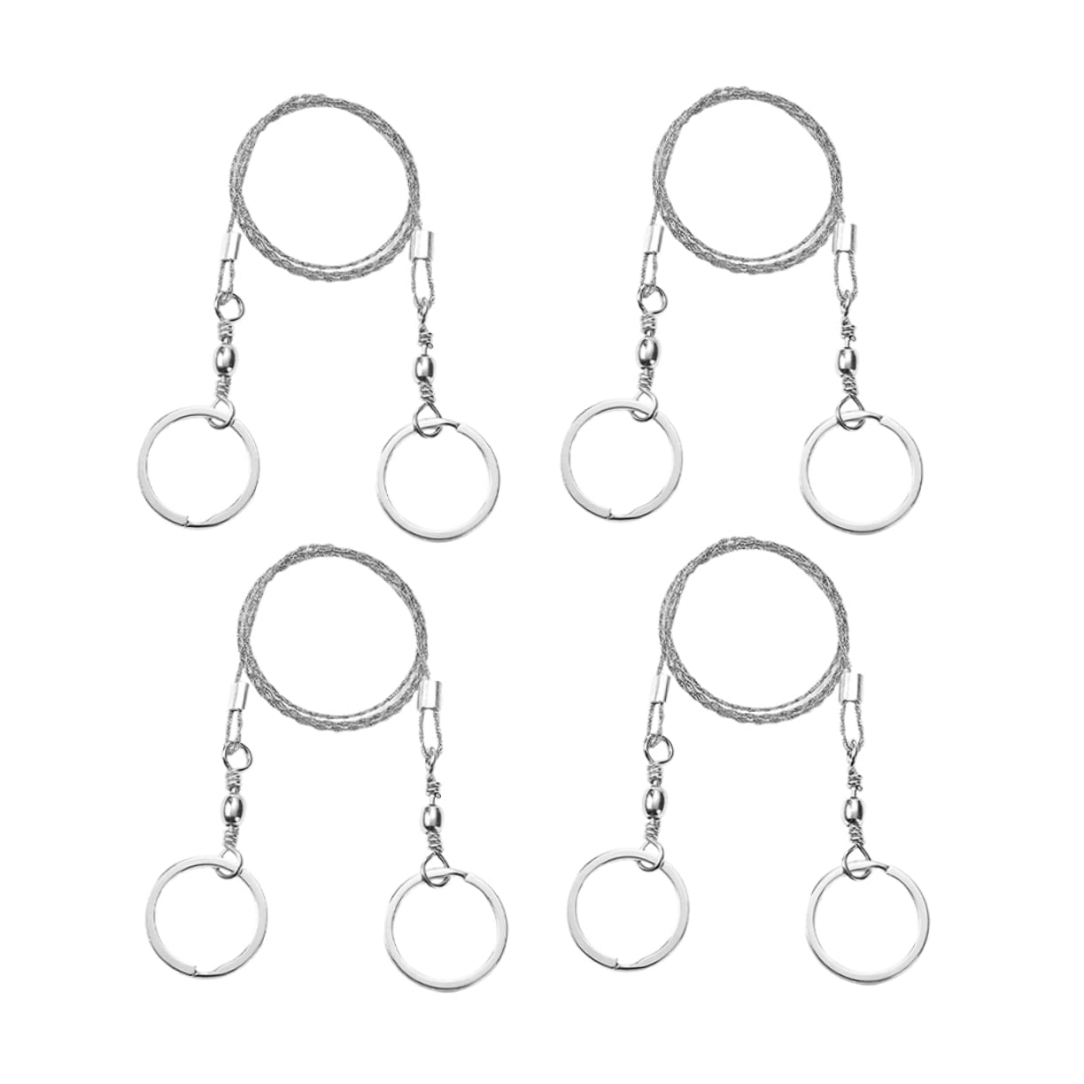 GOOHOCHY 4pcs Emergency Wire Saws Portable Pocket Chainsaws Compact Camping Gear Small Saw for Crafts Outdoor