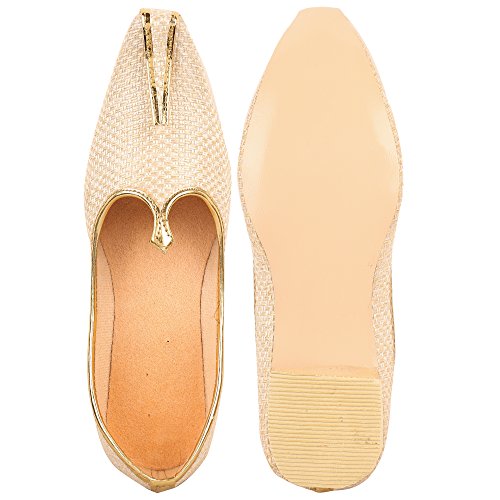 Image of DFR Men Jute Juti | Jutti for Men | Rajasthani Wedding Shoes Loafer