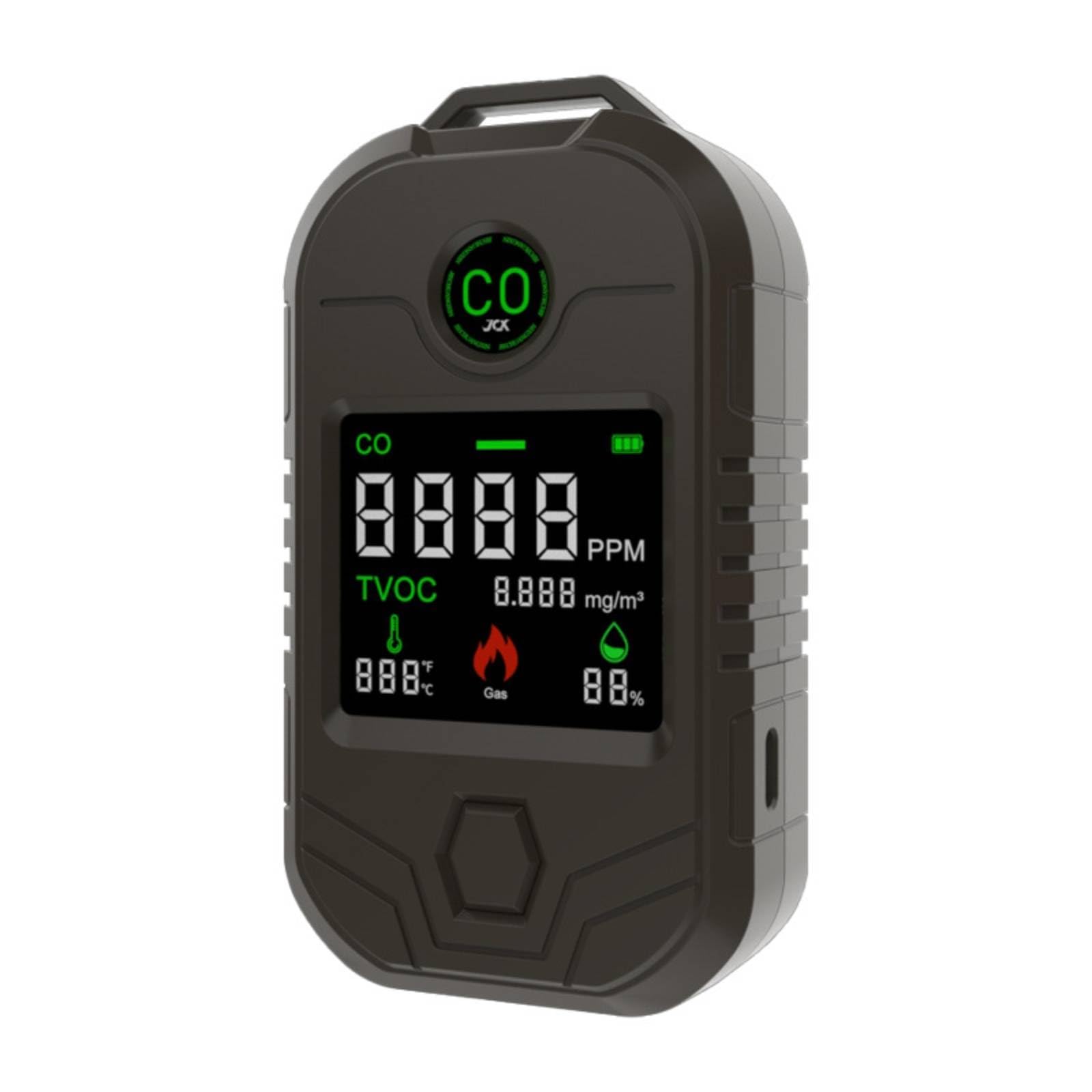 Handheld Indoor Air Quality Monitor Portable Sensor Digital Display Carbon Sensor Lighting, Multi-function Co-image-12