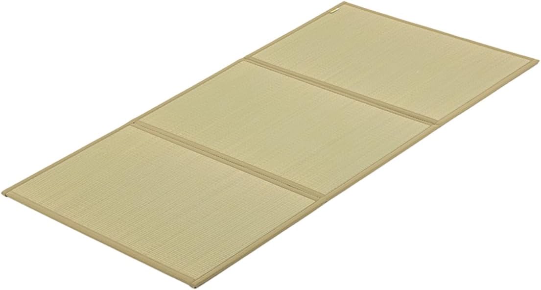 - FULI Japanese Tatami Mattress, Foldable Igusa Rush Grass Tatami Rug, Natural Japanese Floor Mattress Mat Made in Japan, Twin