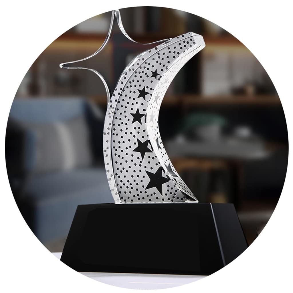 Trofeos, medallas y premios Trofeo Estrella Del Mañana Trofeo De Cristal Transparente Creativo. Medalla De Campeón Concurso De Reunión Anual De Empresas Trofeo De Premio De Honor De Empleado Destacado