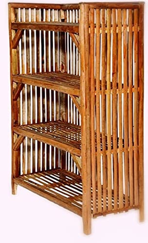 MUTHIK Wooden Bamboo 4-Tier Books & Newspapers|Gardening Planter|Shoes & Slippers Shelves Rack Closet Organizer Cabinet Utility Storage (Brown Varnish) (B0CHMKDYPC) Amazon Price History, Amazon Price Tracker