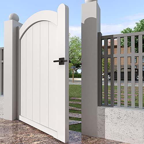 Jubest Double Side Gate Latch For Wooden Fence Heavy Duty Swinging Door Latch Gate Hardware Black Finish For Right Inswing(Gl01) #TOP3