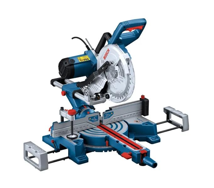 Bosch PRO Sierra de inglete y corte transversal GCM 254 D (incl. 1x hoja de sierra, 1x bolsa para polvo, 1x tope de longitud, 1x abrazadera, 1x llave hexagonal, 1x plantilla de calibración)