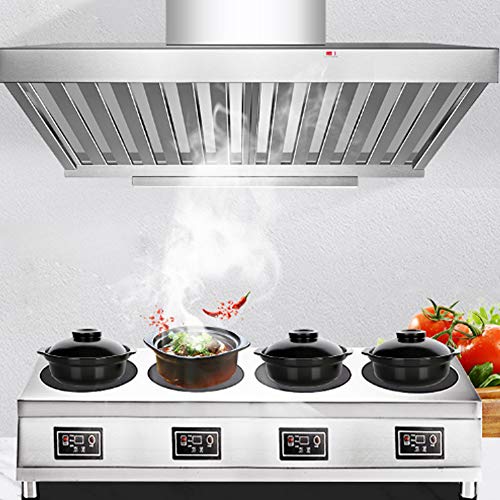 Grease Baffle Filter Canopy Extraction Stainless Steel Kitchen Hood