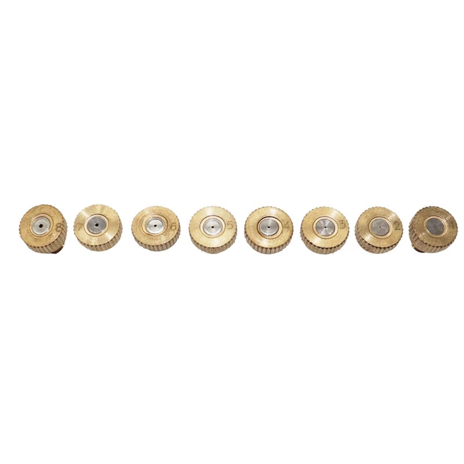 Brass Mister Nozzles 10Pcs Threaded Brass Misting Nozzle 0.1-0.8mm Orifice Water Parts Fog(0.3mm nozzles)