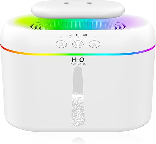 Humidificadores de 2L para dormitorio, habitación grande, hogar, humidificador de escritorio de llenado superior, ultra silencioso, 28 dB,
