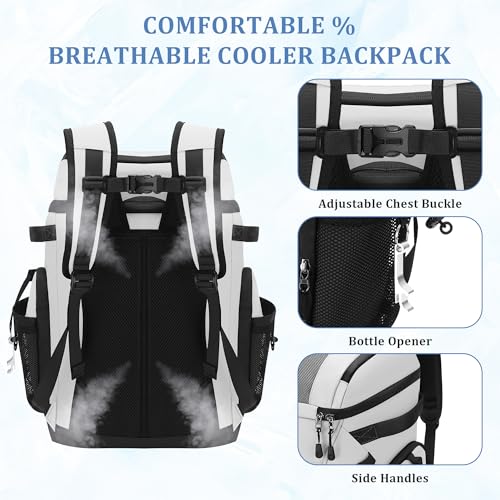 30L Large Cooler Backpack 48 Can Leakproof Waterproof Insulated 7.93 Gal - image 5