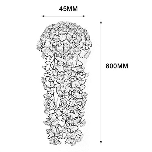 Artificial Violet Ivy Flowers, 2Pcs Silk Hanging Basket Lifelike Garland For Home Wedding Garden/Yard String Floral Decoration (Pink) #TOP7