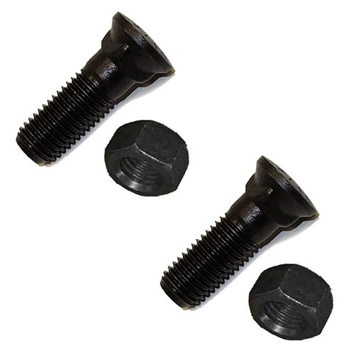 MaxLLTo Paquete de 2 pernos de repuesto DBD90-0004 5J4773 Arado de 3/4 x 2.5 pulgadas y kit de tuercas de borde de corte de 3/4 pulgadas