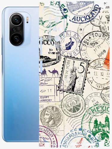 Image of AtOdds - Full Body Back Screen Guard Protector Film - Lamination Wrap Skin Sticker Compatible with XIAOMI Mi 11X PRO | Scratchproof Matte Finish (Stamps)