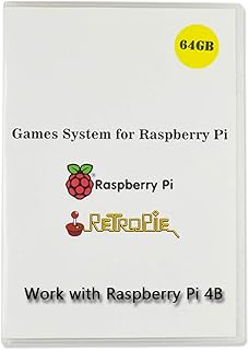 Muluo Retropie Preloaded 64Gb Games Data System with Class 10 Micro SD TF Card, Only Work for Raspberry Pi 4B