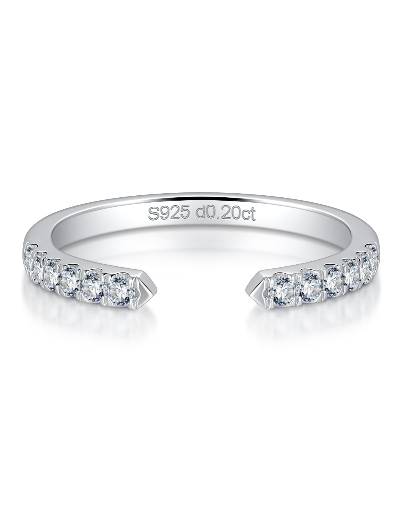Ladylike Moissanite Open Gap Band