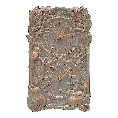 Whitehall Products Fruit And Bird Combo Clock, Copper Verdi #TOP12