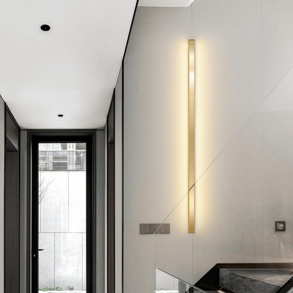 FAZRPIP Modern Intdoor Wall Lights,3000K-6000K Dimmable Long Strip Wall Sconce,Up And Down Long Wall Light Linear Wall Lighting For Bathroom,Hallway